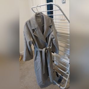 Ichi grey wool coat